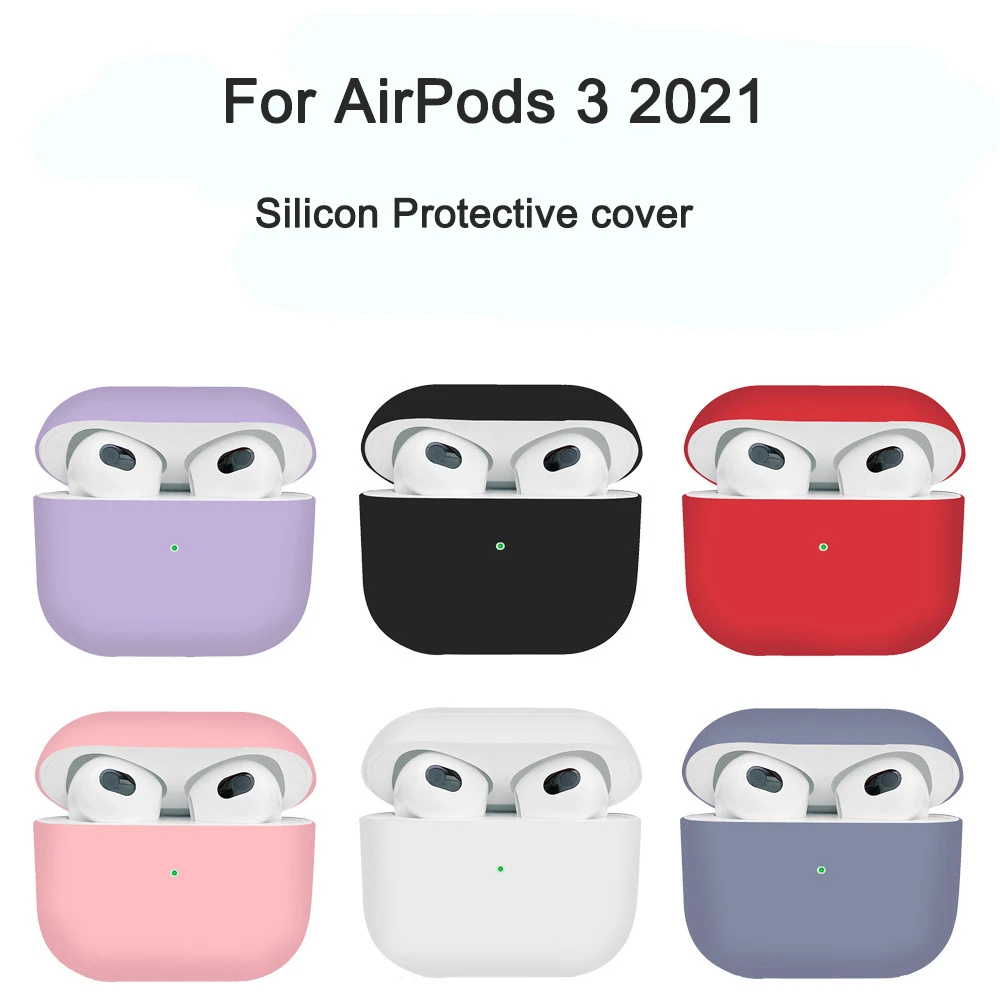 

Silicone Earphone Protective Shell Cover For apple airpods 3 2021 Wireless Headphone Case