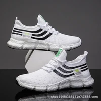 fall new mens shoes flying woven shoes single shoes breathable sports shoes casual shoes running shoes men