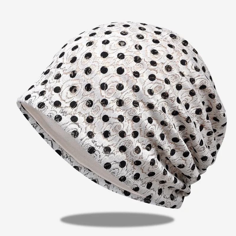 

2020 New Winter Lace hollow dot Hat For Men Beanies Women Fashion Warm Cap Unisex Elasticity Knit Unisex Casual Hats