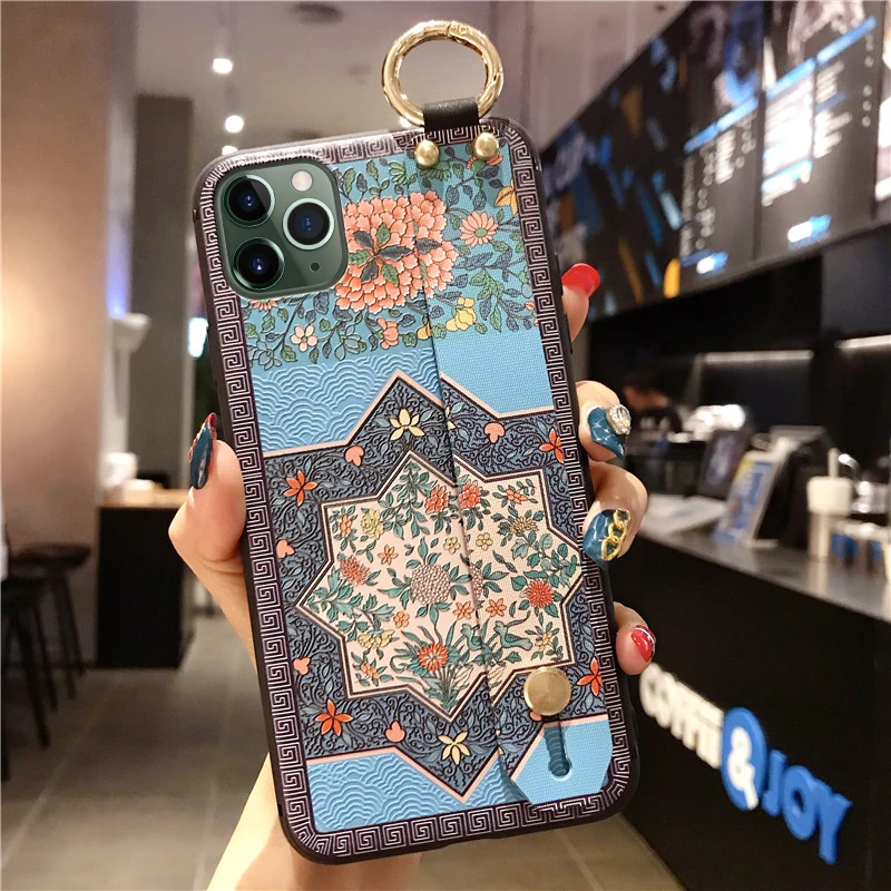 SoCouple Чехол-держатель для телефона для iphone XR X Xs max 11 Pro Max чехол для iphone 7 8 6 6s plus ремешок на запястье Мягкий ТПУ чехлы накладки