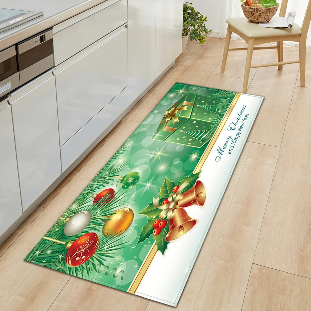 Современный кухонный ковер Рождественский узор дверной коврик входной