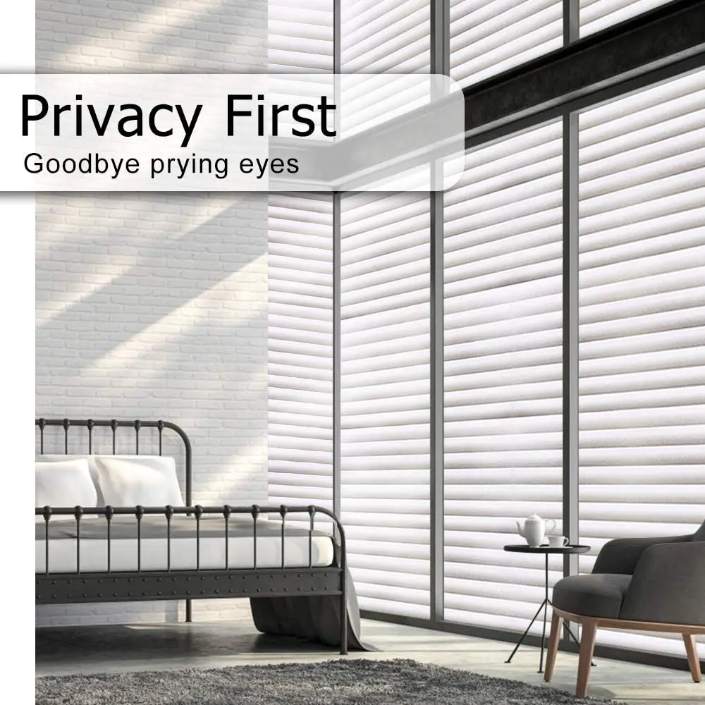 

Shutters Decorative Privacy Window Film Static Cling Frosted Glass Vinyl Self Adhesive Film Heat Insulation Sticker for Home
