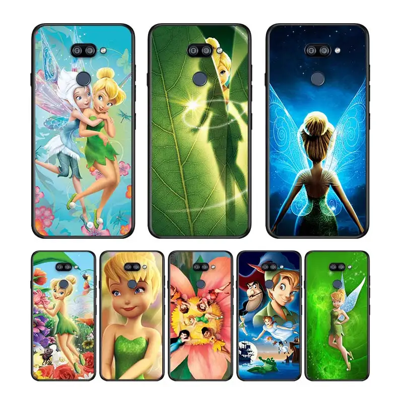 

Disney Tinkerbell princess For LG K51S K41S K30 K20 2019 Q60 V60 V50 S V40 V30 K92 K42 K22 K71 K61 G8 ThinQ Black Phone Case