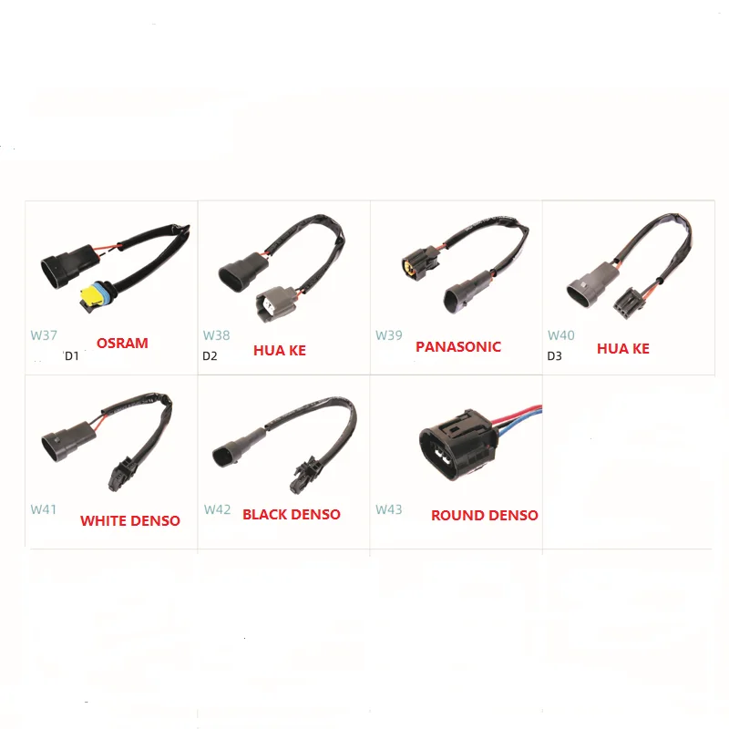 

Car Xenon Bulb Ballast Plug Socket D1 D3 D2 HID Cord Connector for Osram HUAKE DENSO Panasonic Wire Harness Power Cable