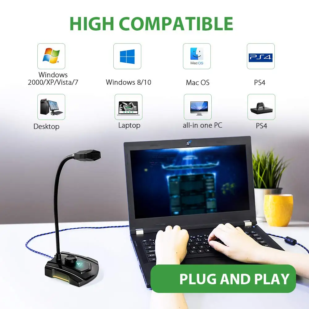 USB-микрофон MAONO GM30 конденсаторный игровой микрофон для подключения и
