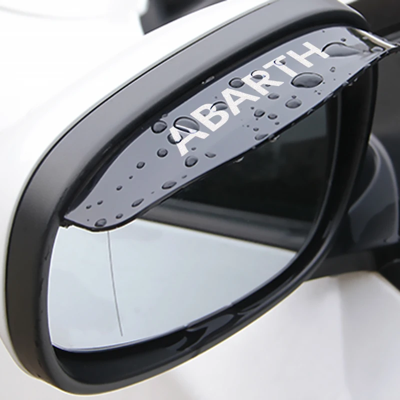

2Pcs Car Rearview Mirror Rain Water Rainproof Eyebrow Cover Side Shield For Fiat Viaggio Abarth Punto 124 125 500 Etc