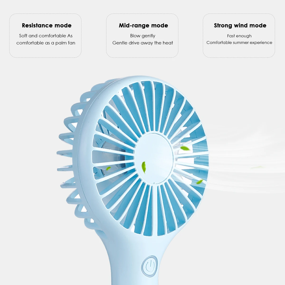 

Portable Handheld USB Fan 3 Speed Adjustable Desk USB Rechargeable Cooling Fan for Travel OfficePortable Handheld USB Fan