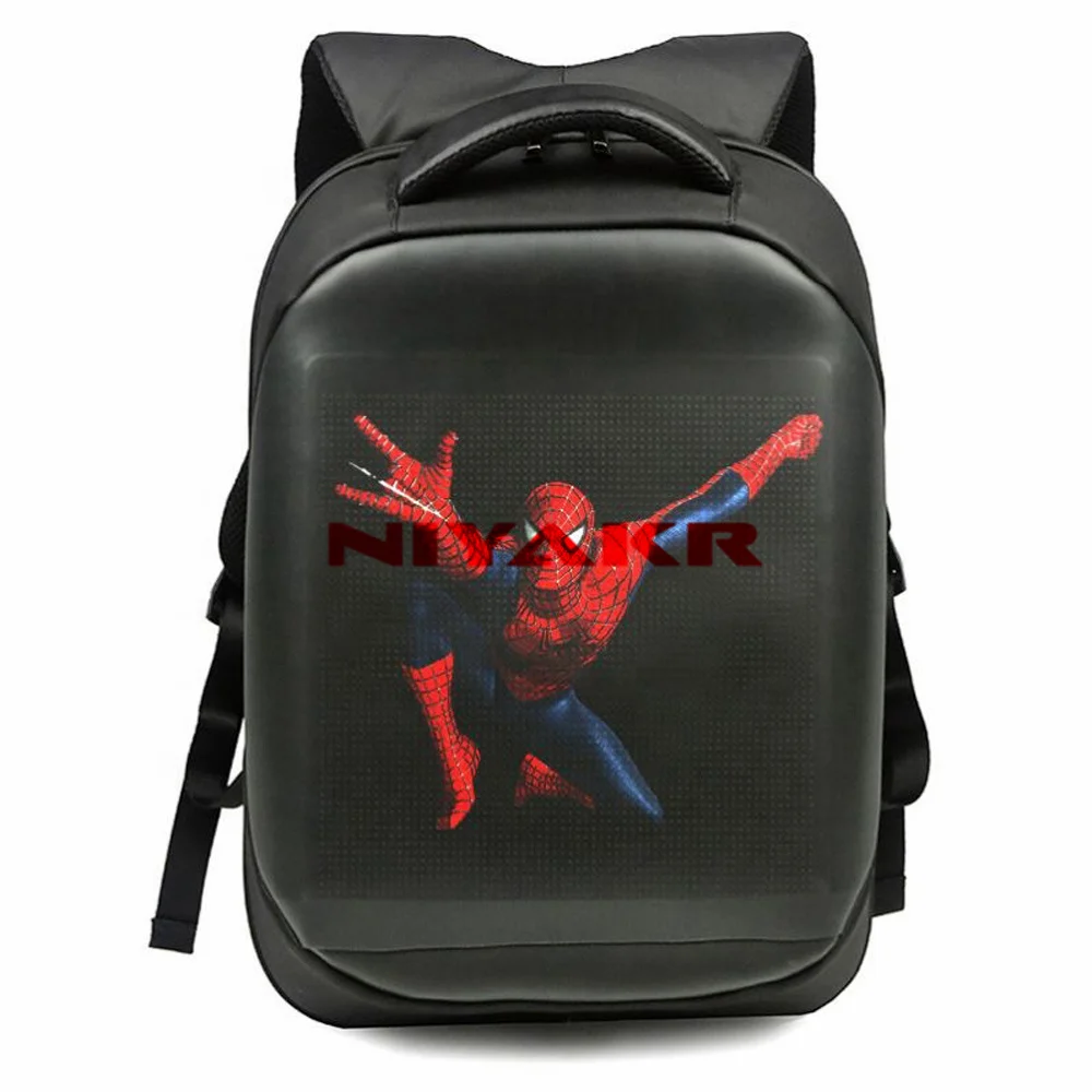 Цветной светодиодный рюкзак Динамический экран дисплей 3D умный |