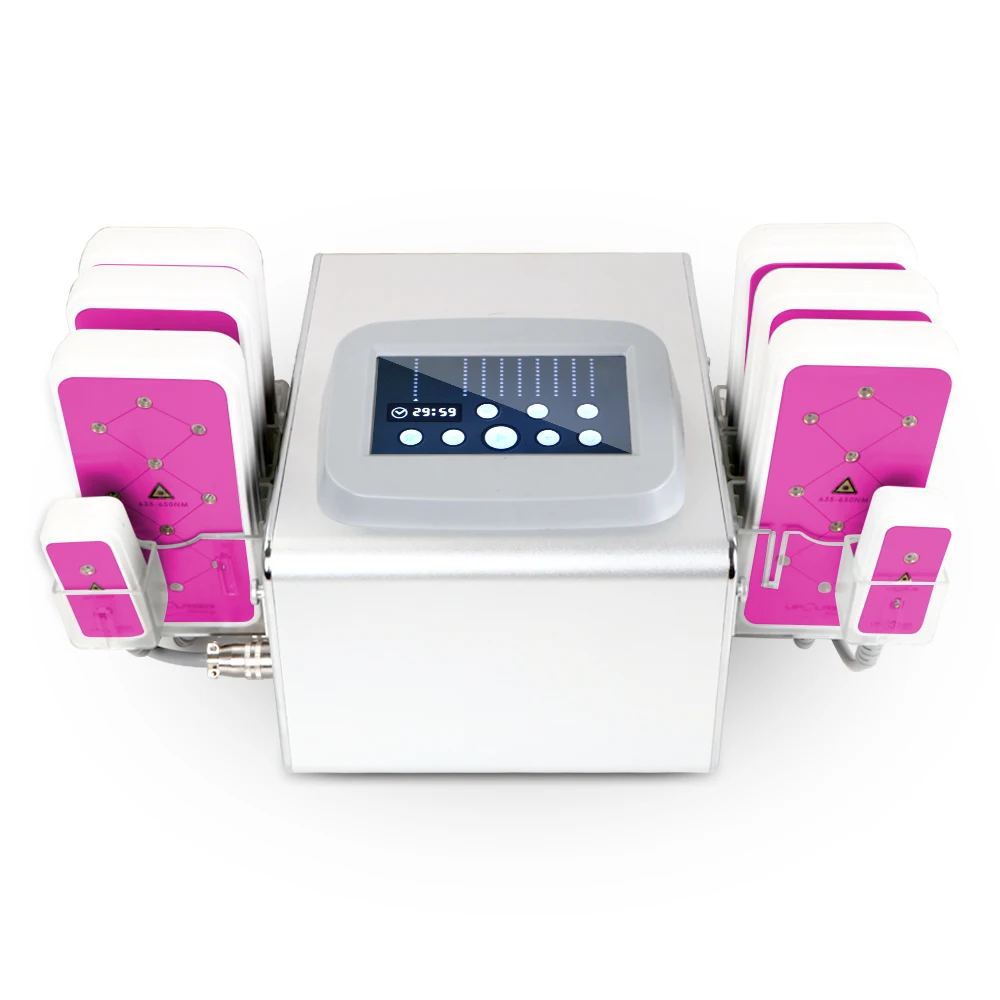 

Новый 650NM Lipo лазер 5MW аппарат для удаления целлюлита для похудения 6 большой 2 небольших подушечки 320MW