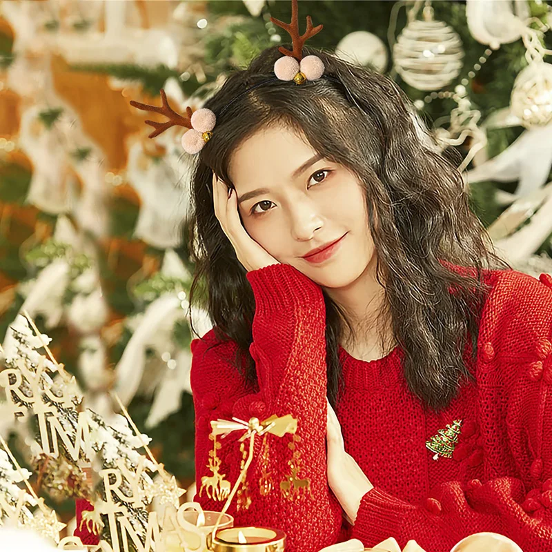 Повязка на голову с Санта Клаусом новогодние украшения 2021 года для детей подарки