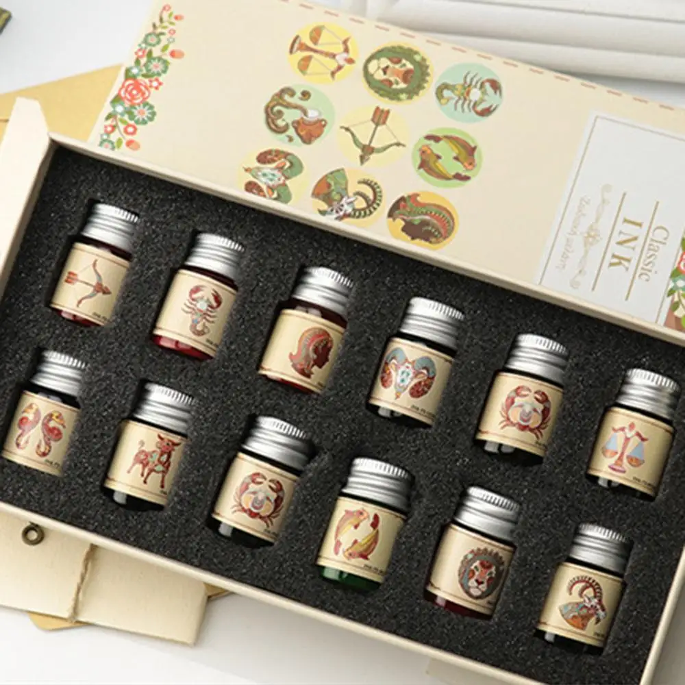 12 созвездий и напылением золотистого цвета Чернила для перьевых перо