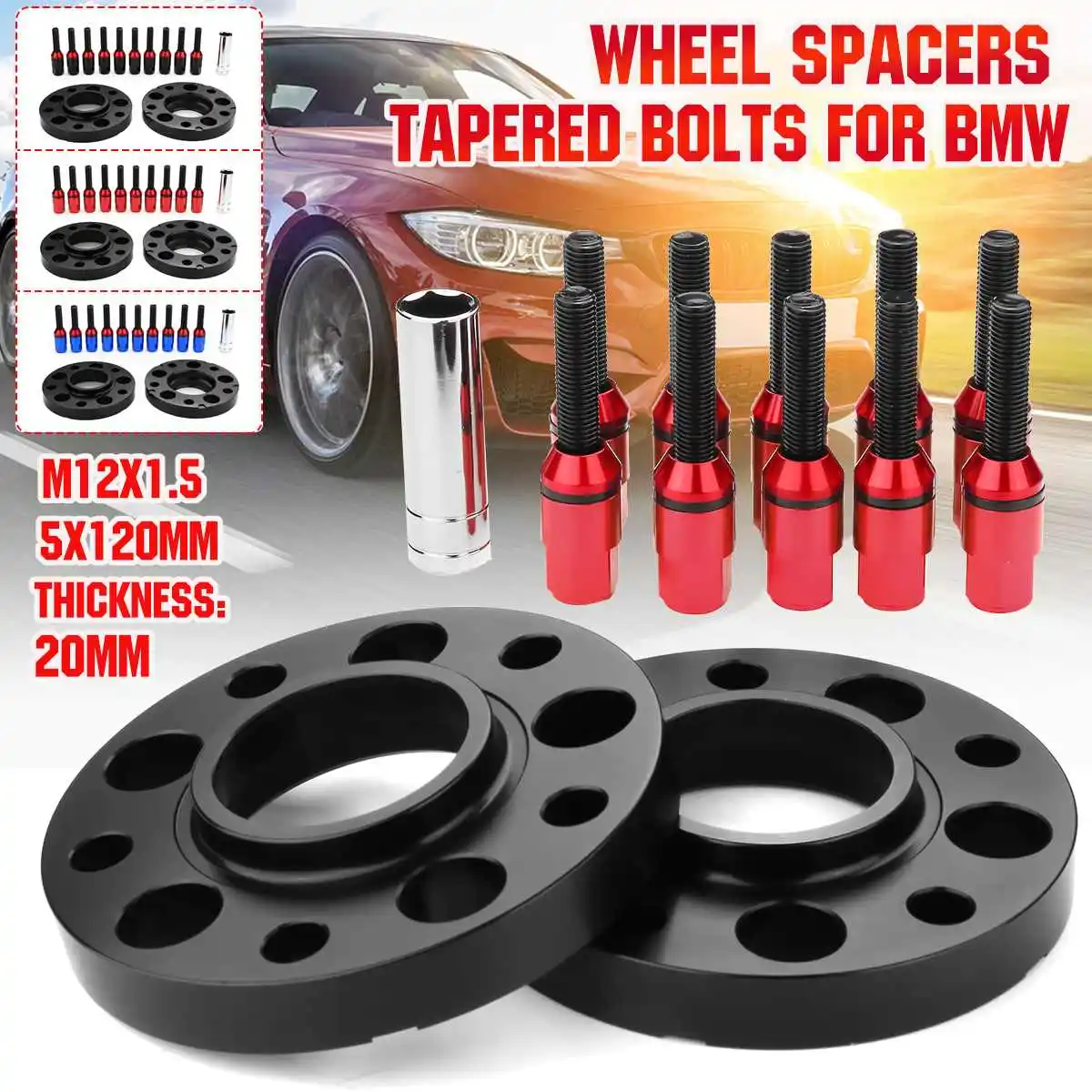 

2 шт./компл. 20 мм автомобильный адаптер для колесных дисков CB 72,56 мм PCD 5x120 мм для BMW 1 3 5 6 7 8 серии Z3 M3 M5 M6 X1