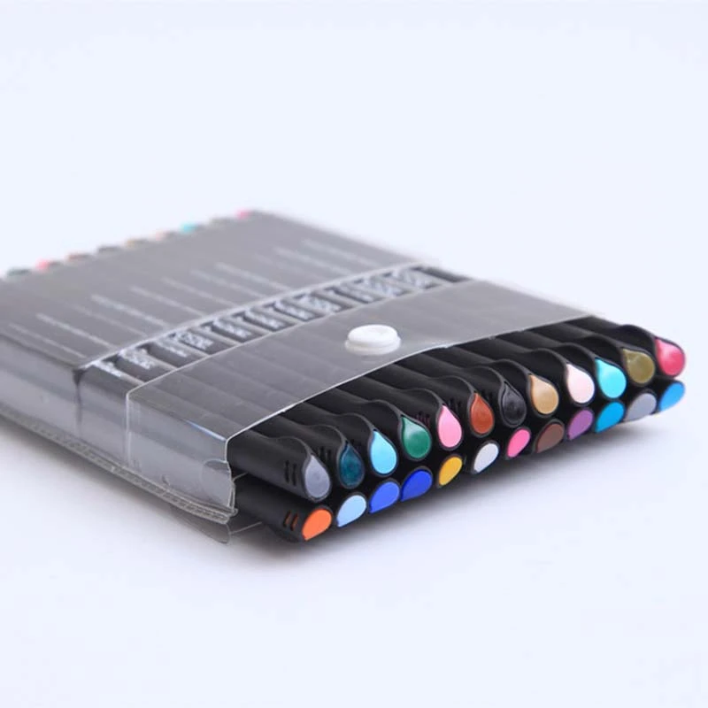 Bullet Journal 24 шт цветные ручки Fineliners 0 4 мм авторучки для рисования пористые маркеры с