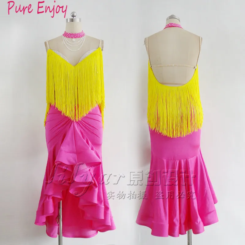 

Ladies latin dress Dress Great Gatsby Party Charleston Fringe Latin Salsa Dance Performance Costum S-XXXXXXL