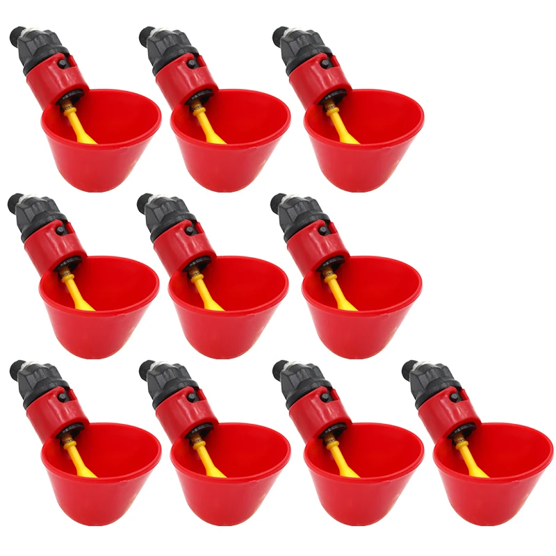 

10PCS Chicken Quail Birds Hanging Drinking Bowl Bird Water Cups Quail Automatic Water Bowl Poultry Drinking Equipments Supplies