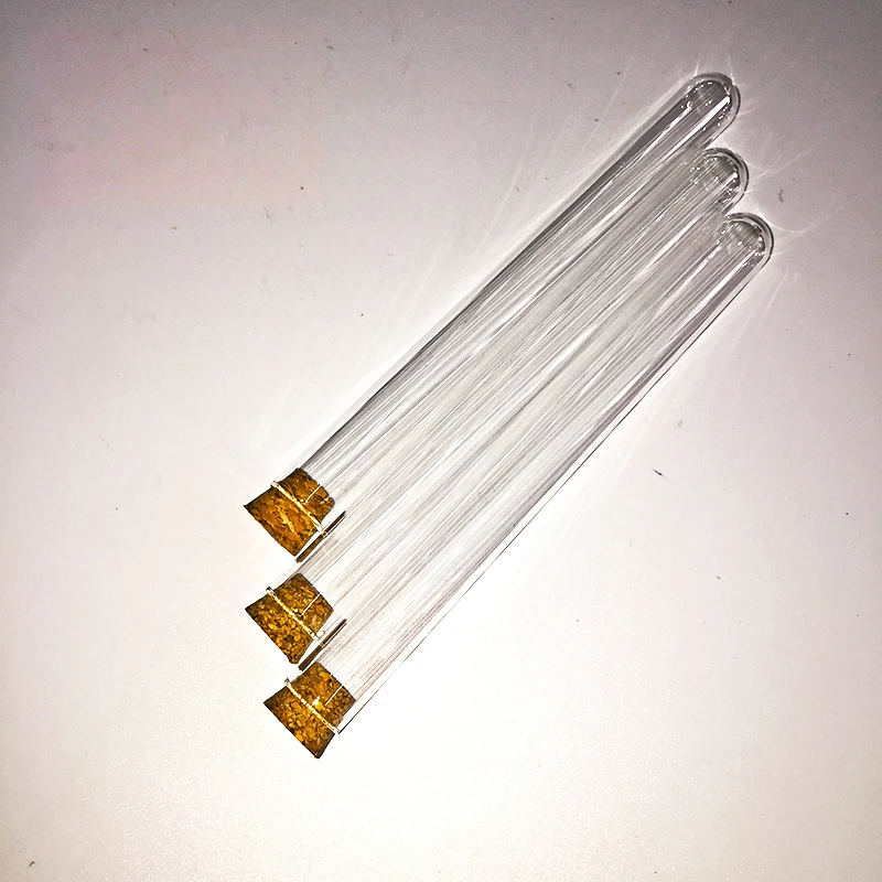 Стеклянная пробирка 12*75 мм с деревянной пробковая заглушка диаметром 12 Толстая