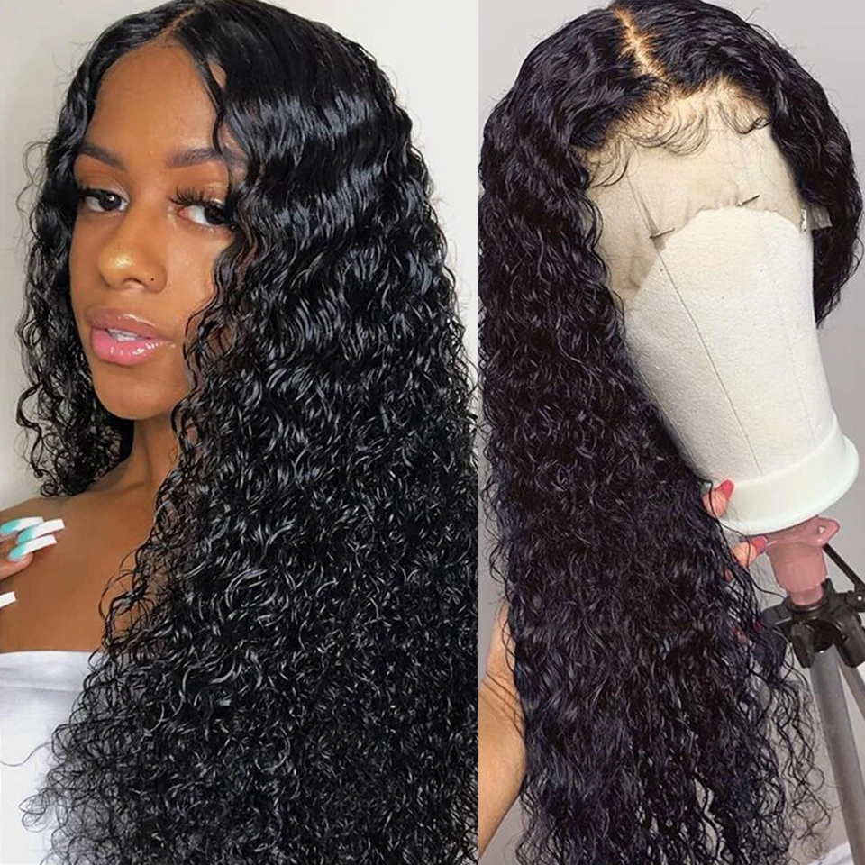 

Парики Jerry Culry на сетке, парики из человеческих волос, 4x4, кудрявые волосы, Реми, бразильские, предварительно выщипанные, 150 плотность, парик на...