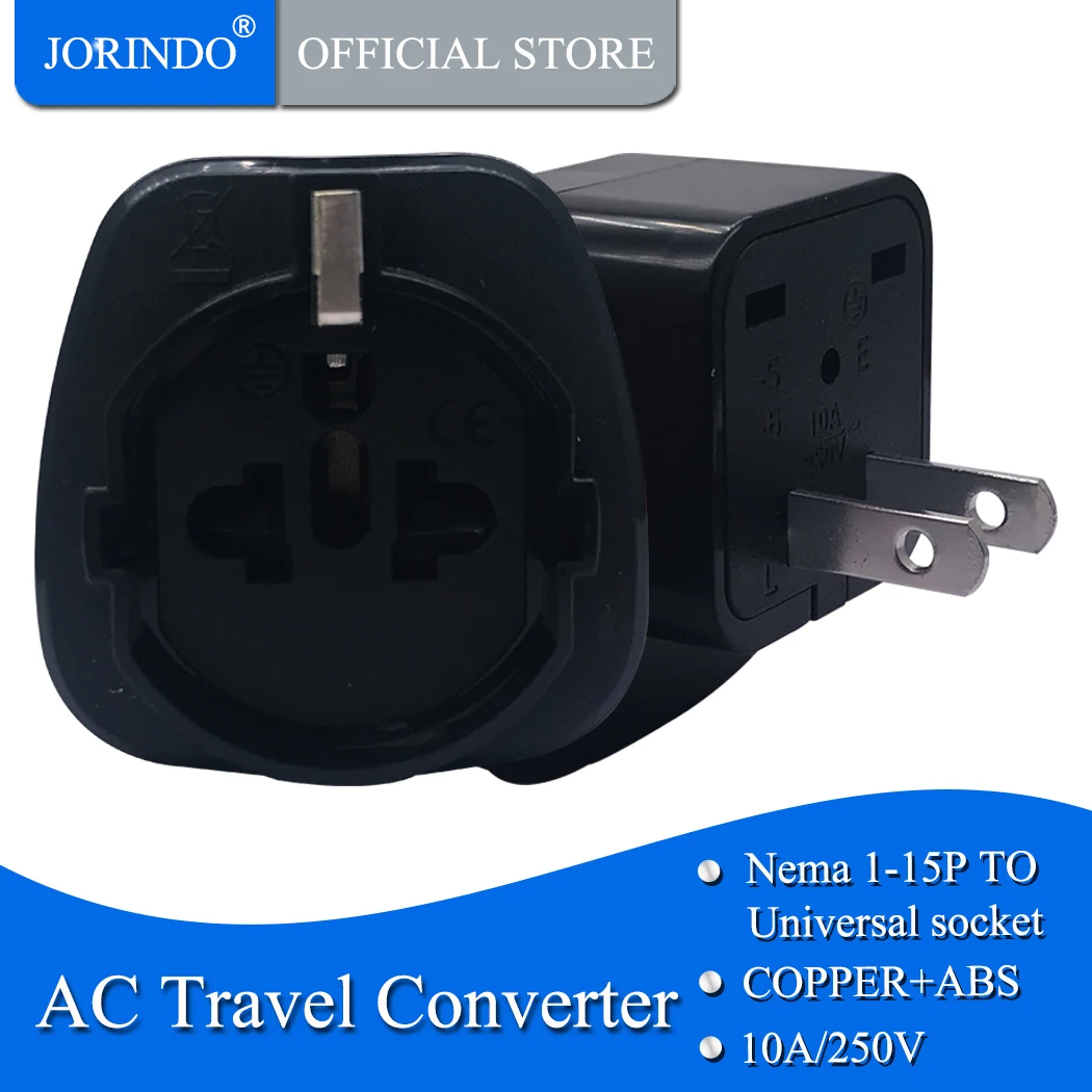 JORINDO американское Стандартное Гнездо передачи США в ЕС адаптер для путешествий