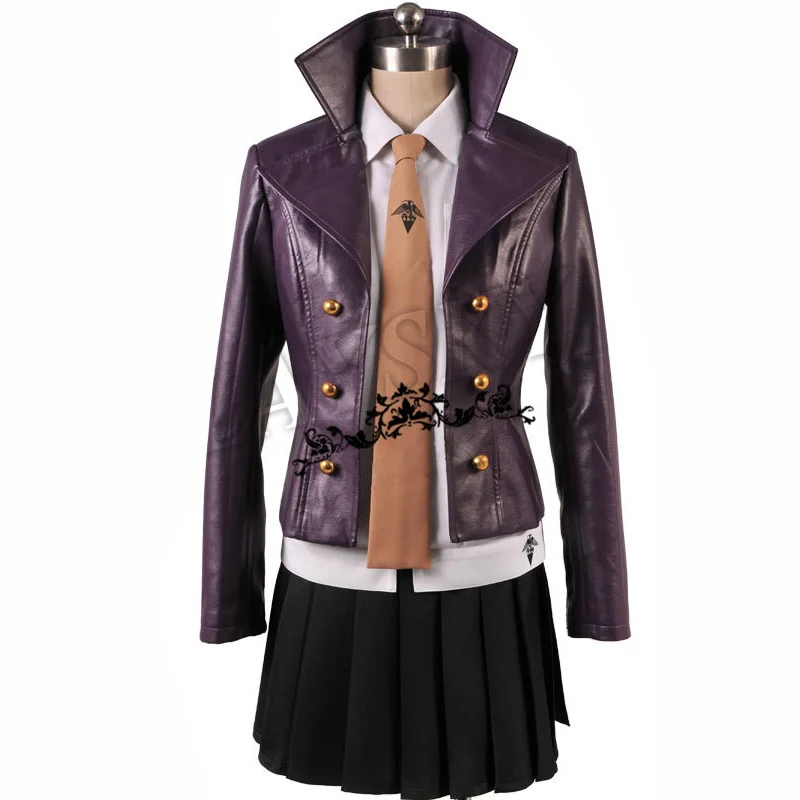 Женский костюм для косплея из Danganronpa Dangan-Ronpa Kyoko Kirigiri комплект платья с перчатками