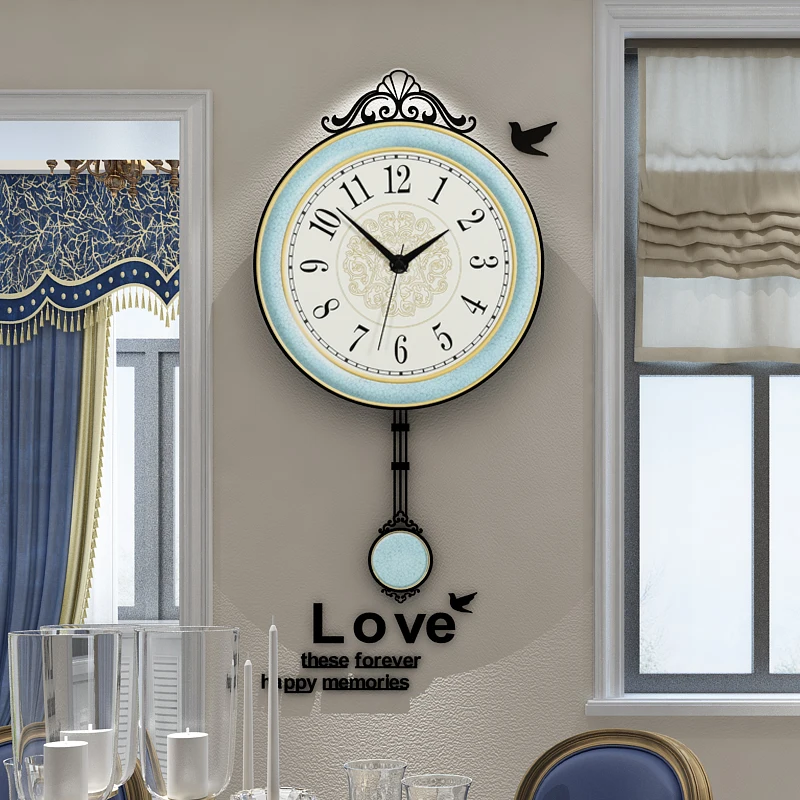 Качели бесшумные настенные часы современный дизайн Европа Стиль 3D с маятником