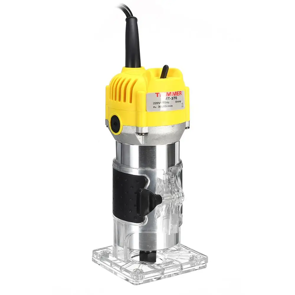 110V US plug 110 В 220 В 2200 Вт Электрический ручной триммер 6,35 мм 1/4 Дерево Фрезы обрезки машина для резки и резьбы деревообрабатывающий ламинатор инструмент - Цвет: 110V US plug