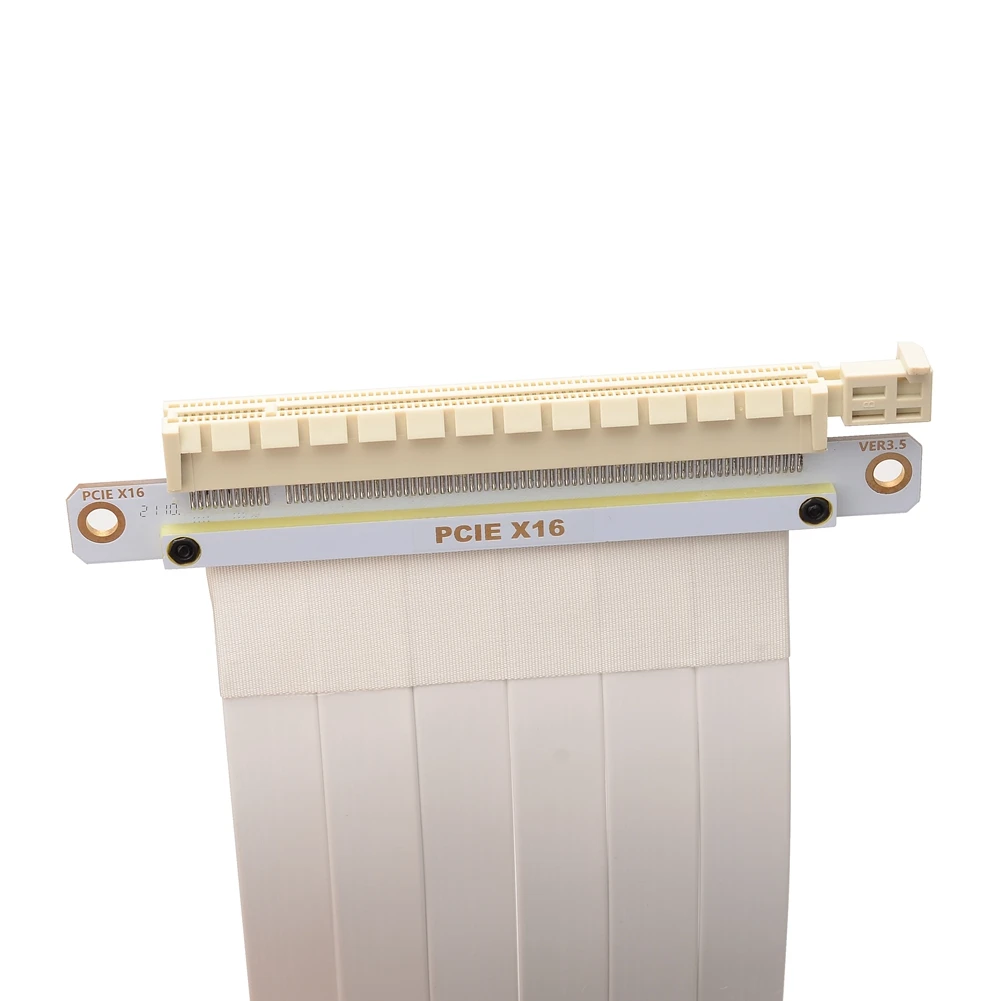 Фото Белая высокоскоростная карта PCIe 16x Riser, гибкий 1-слотовый адаптер удлинителя для майнинга, PCI Express 3.0 X16 №2