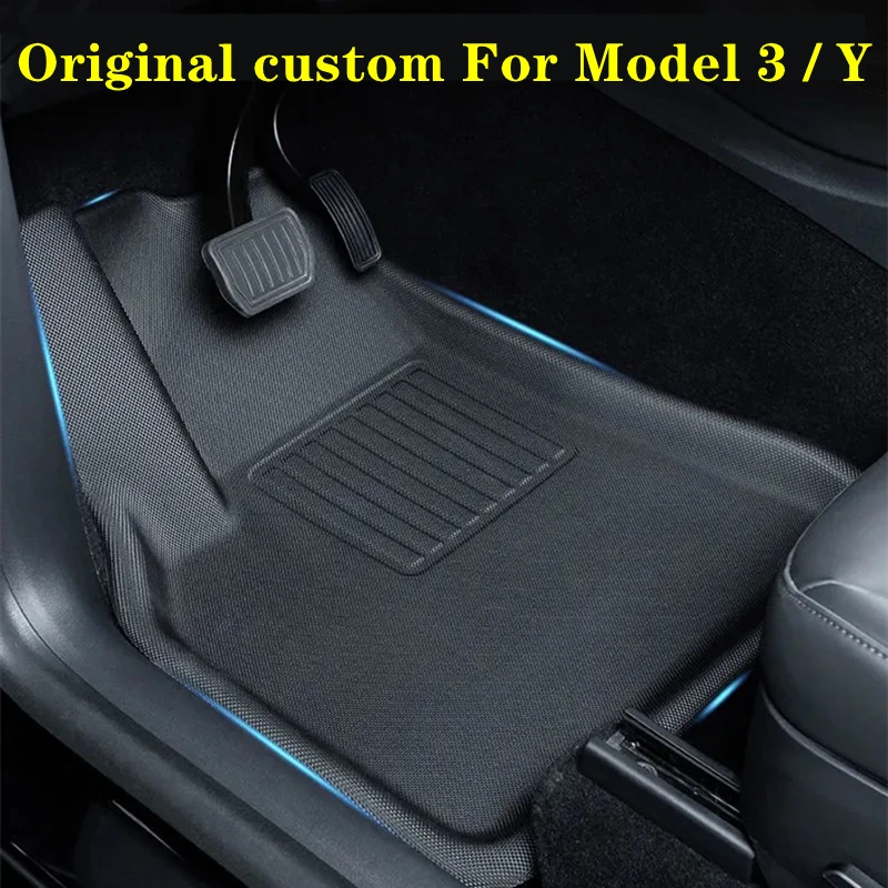 

Ancar 3D Foot Pad For Tesla Model 3 Model Y Custom Floor Liner Fully Surrounded Floor Mats Waterproof Non-Slip Carpet 2021New