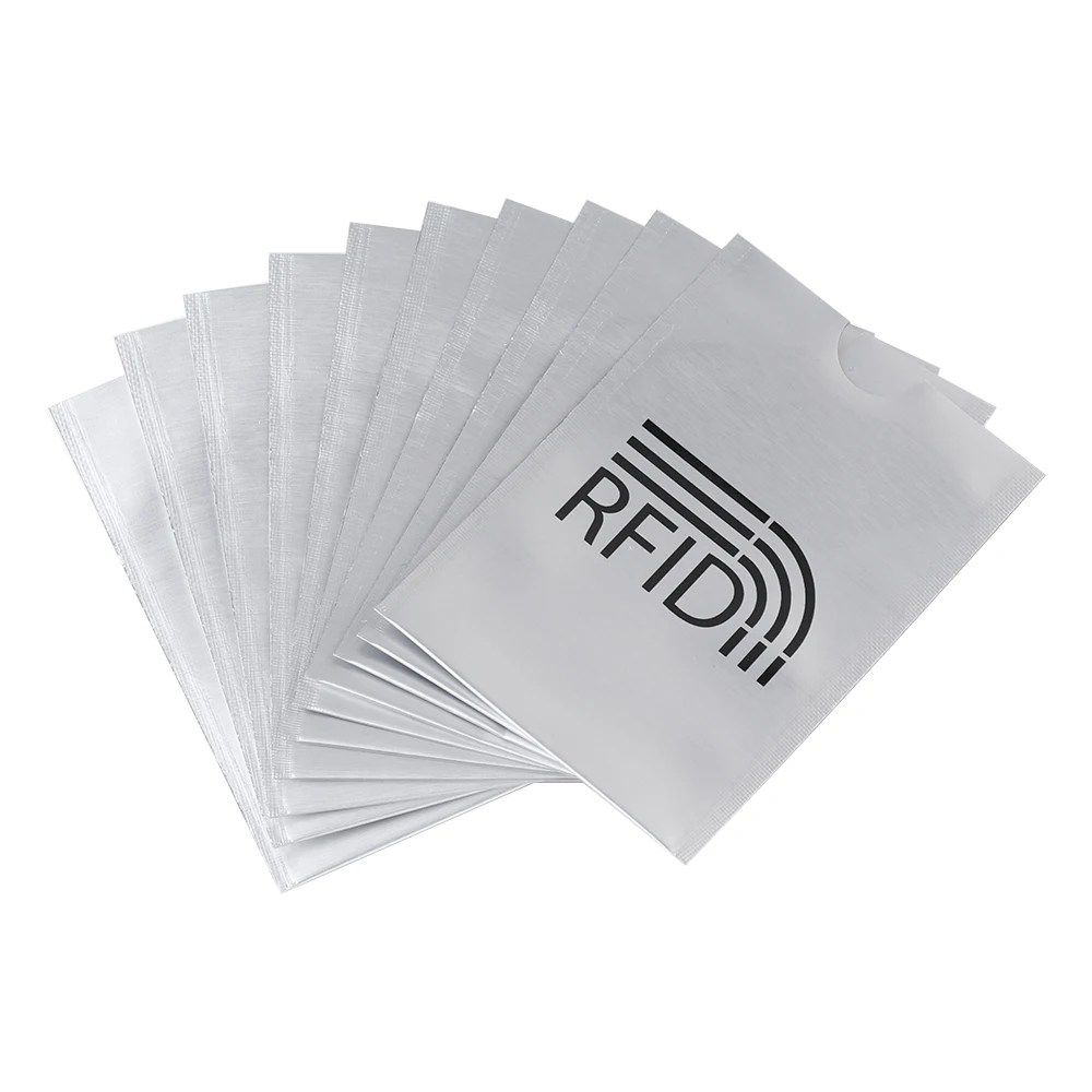 10 шт Противоугонный с защитой от RFID, для карт протектор рукав для предотвращения сканирования неавторизованного сканирования держателя карты аксессуары