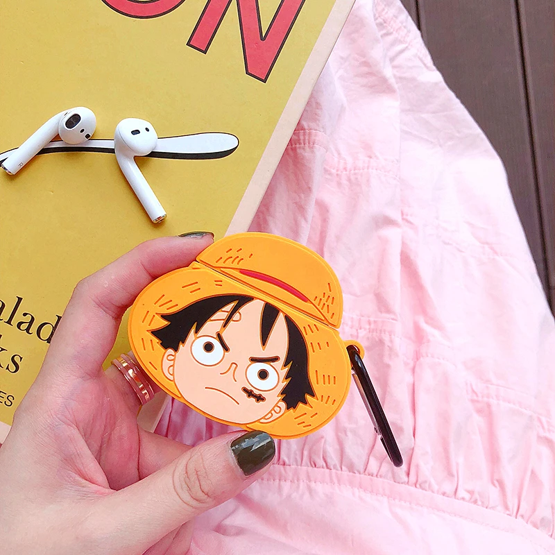 3D японское аниме One Piece Monkey D. Милый чехол Luffy для беспроводной гарнитуры Apple Airpods 1