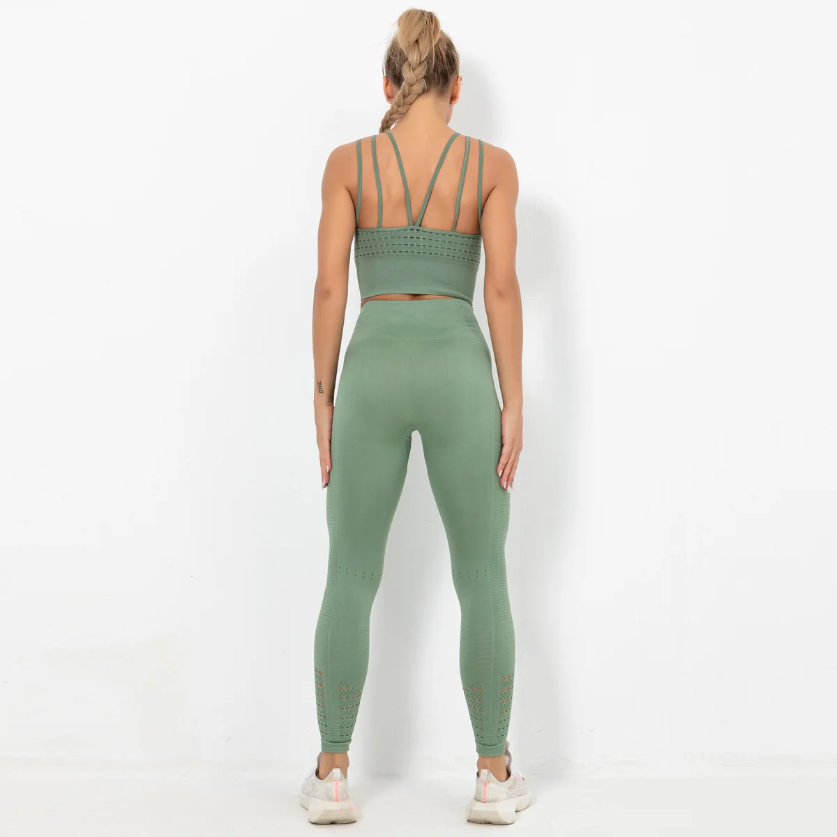 

Women's Tracksuit Yoga Gym Sets Workout Clothes Fitness Running Sportwear Women Long Sleeve High Waist Leggings Shirt Suit 2097