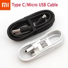 Оригинальный кабель XIAOMI Type-CMicro USB, шнур для быстрой зарядки и передачи данных USB C для Mi 9 8 SE CC9 Note 10 Lite Redmi 7A 6A 5A 4X Note 8 8T