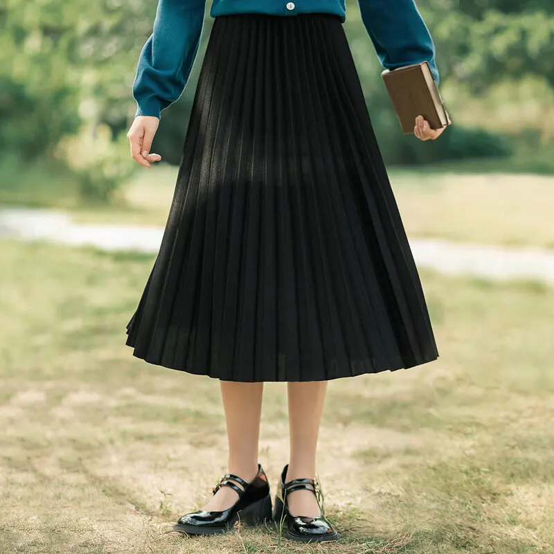 Юбка трапециевидная Женская в винтажном стиле плиссированная элегантная юбка