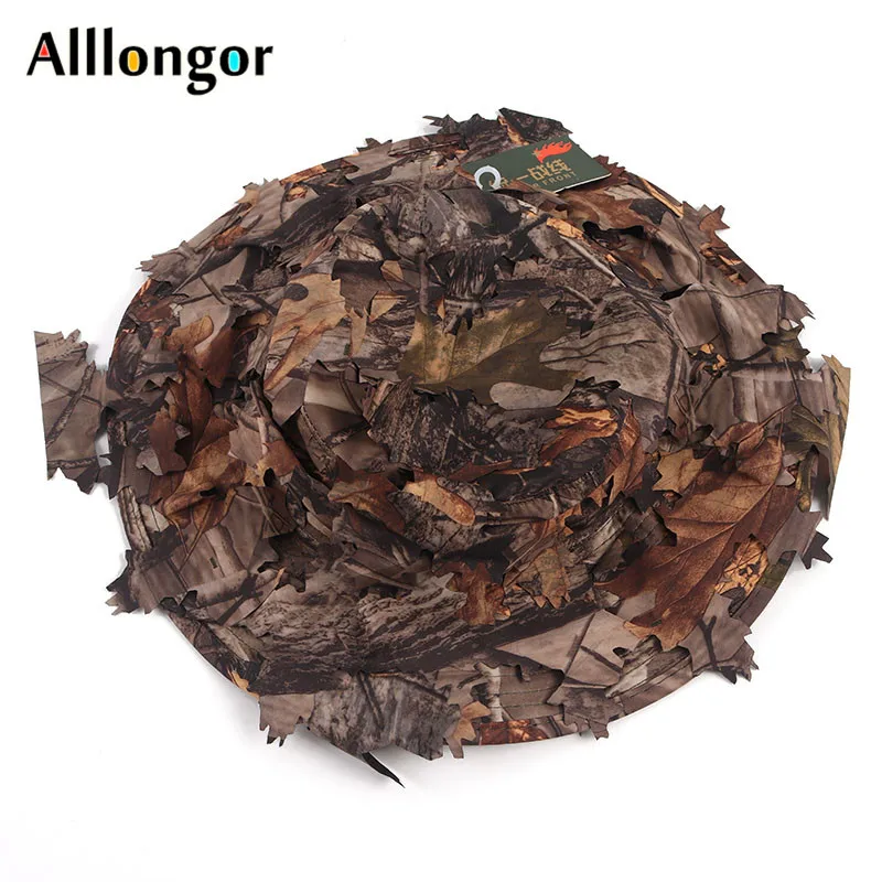 

Outdoor Tactical Jungle Sniper Camouflage Bucket Hats leaf Hunting Cap SWAT Army Panama Military Accessories Summer Men