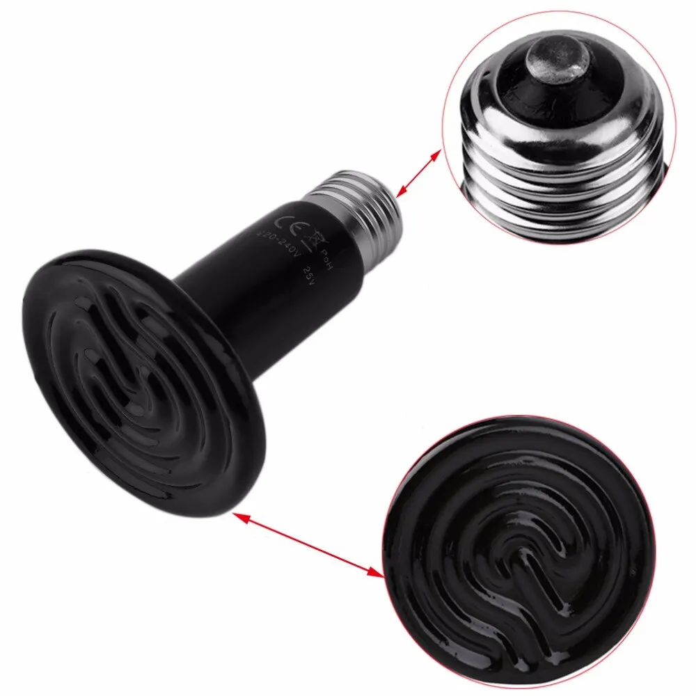 Керамическая лампа теплового излучателя 25 Вт/50 Вт/100 Вт без излучения светильник