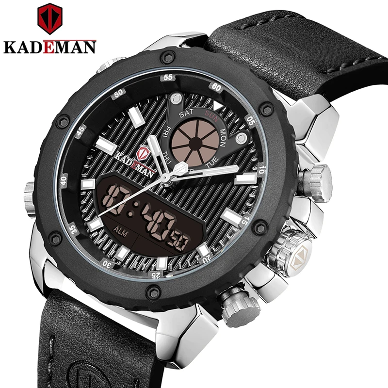

KADEMAN Men Watches Top Brand Men's Date Waterproof Quartz Watch Male Fashion Military Sport Wristwatch Relogio Masculino