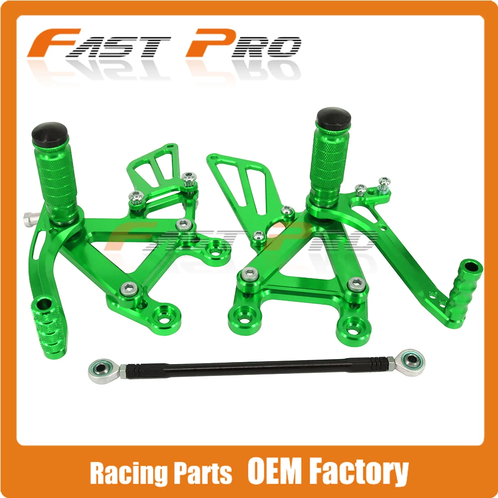 CNC мотоциклетные Регулируемые заготовки подножки педали для KAWASAKI ZX6R ZX 6R 2003 2004 03