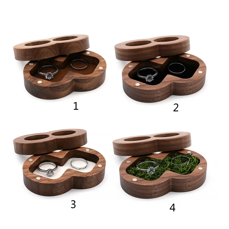 Мини-органайзер для ювелирных изделий коробка обручальных колец Дорожный Чехол