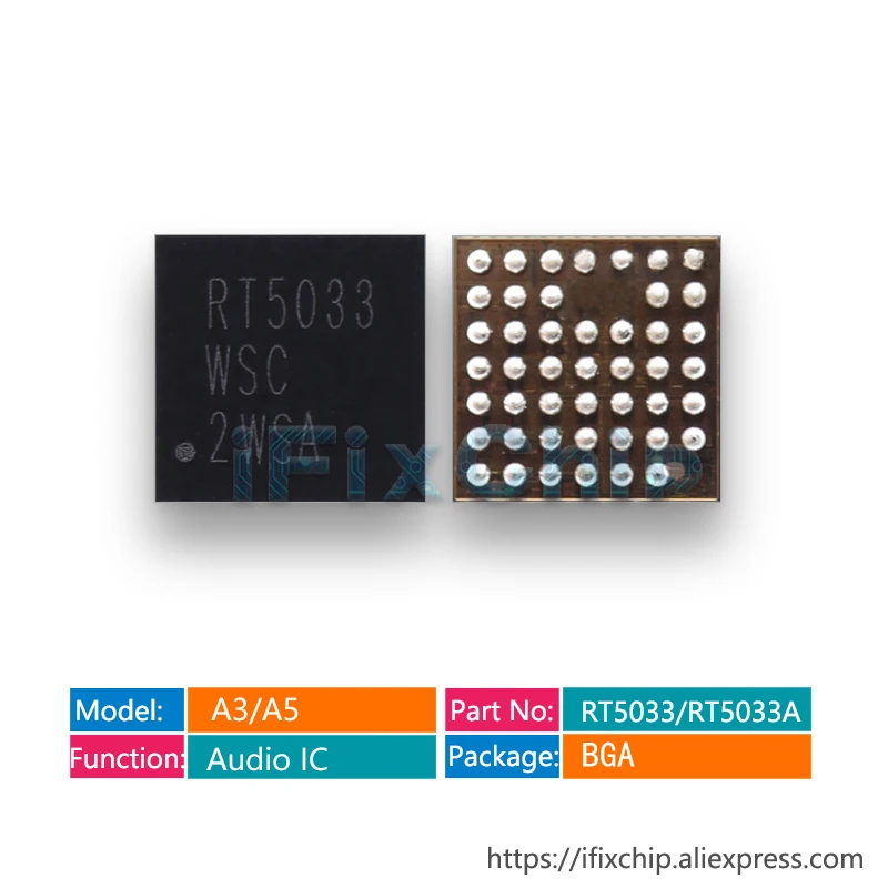 5 шт./лот RT5033/RT5033A для Samsung A5 A5000 A3 A3000 Audio IC
