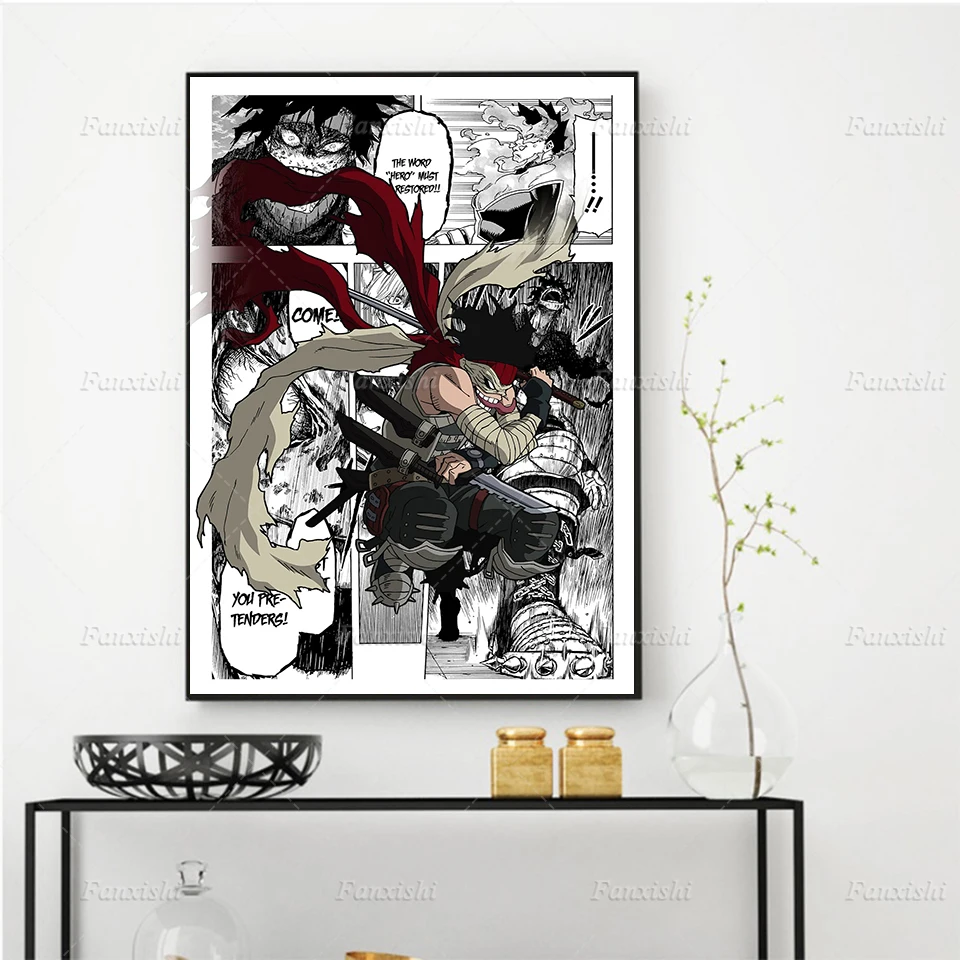 Модульные картины Hd, мой герой, Академия, картина в стиле аниме, плакаты, Chizome Akaguro, манга, настенные картины, холст, Декор для дома, гостиной