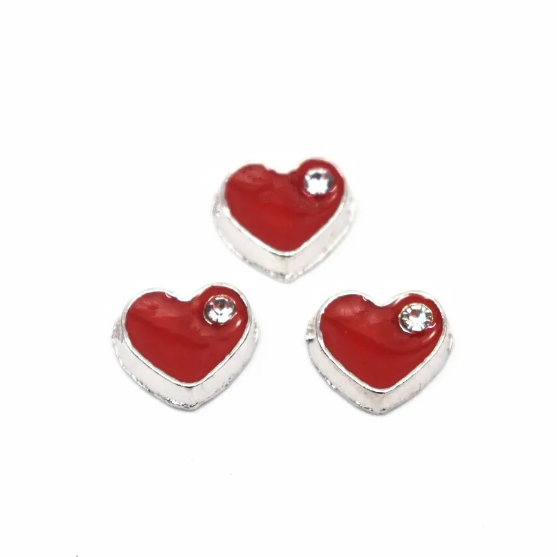 Новинка 10 шт./лот серебро сердце жизни сплав плавающий в форме двойного конуса