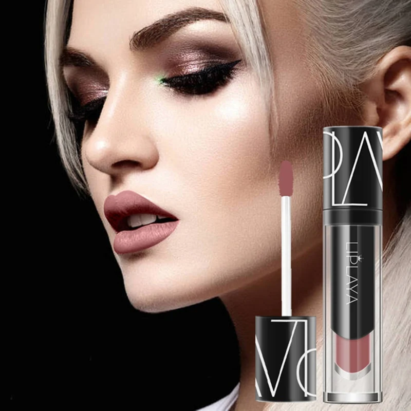 Цветной матовый блеск для губ стойкий увлажняющий антипригарный стакан