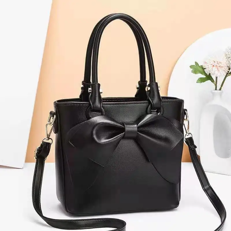 

GROMD PU Leather Handbag for Women 2021 Fashion Summer Bow Designer Tote Shoulder Bag Top Hand Crossbody Bag High Capacity Purse