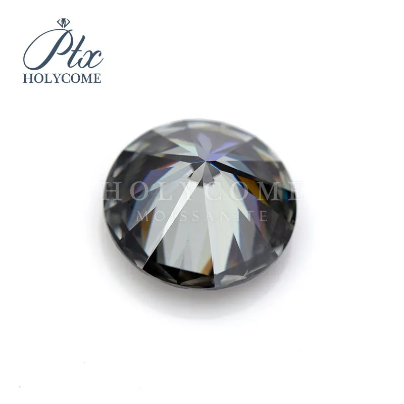 Свободные драгоценные камни отличного качества moissanite 3ct 9 мм темно серый круглый
