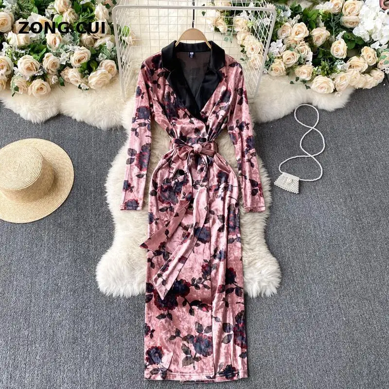 

Женское бархатное платье с леопардовым принтом, винтажное облегающее платье с цветочным принтом для офиса и работы, повседневное шикарное ...