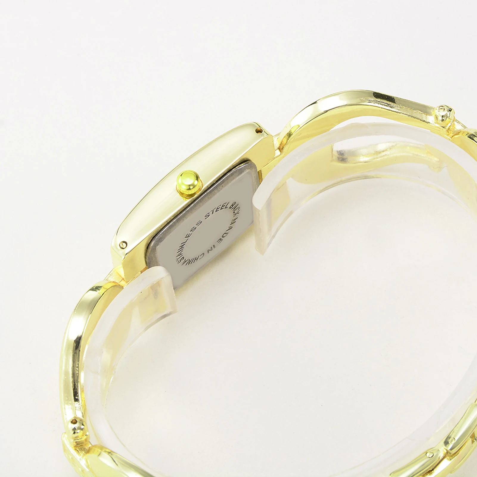 

Women Watch Reloj Mujer Luxury Clock Gold Square Watch Lady Fashion Rhinestone Full Steel Lady Metal Quartz Bracelet Wristwatch