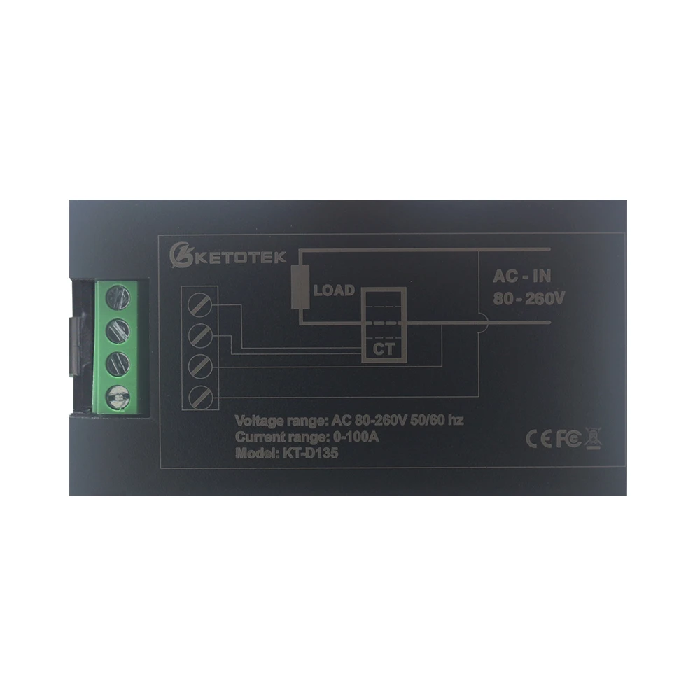 Цифровой AC80 260V 100A вольтметр с трансформаторной катушкой AC 220V Индикатор