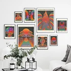 Психоделический глаз грибы рок-группы Ретро Бохо Художественная Картина на холсте скандинавский постер печать настенные картины для украшения гостиной