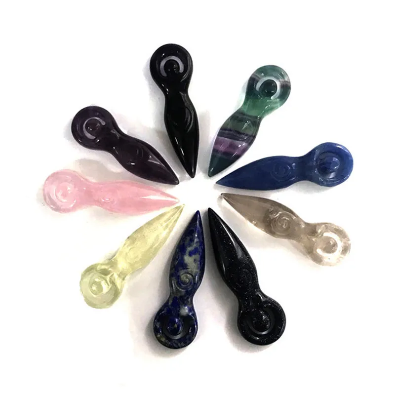 Натуральный Аметист Розовая роза кварцевый кристалл богиня ангел Статуэтка