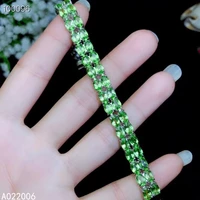 kjjeaxcmy fine jewelry 925 sterling silver inlaid natural peridot hand bracelet new female popular bracelet support testing
