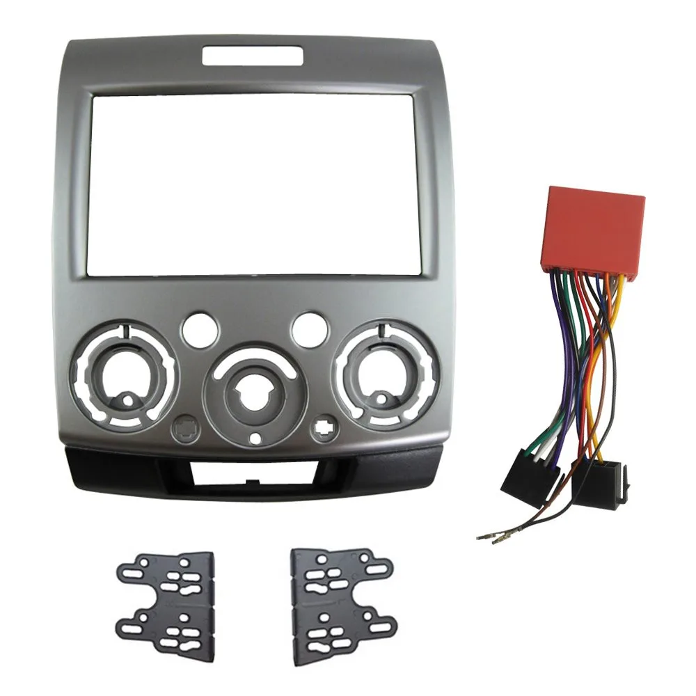 Radio Stereo Panel for Ford Everest Ranger Mazda BT-50 BT50 Double 2 Din Fascia Dash Installation Trim Kit Face Plate Bezel